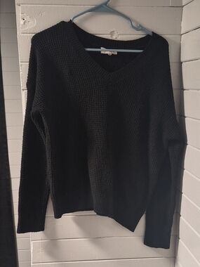 Classic Black V-Neck Women's Sweater